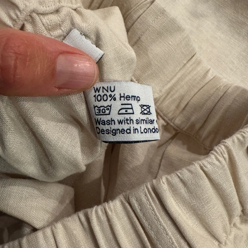 With nothing underneath Hemp palazzo trousers, size US2 - Picture 5 of 7